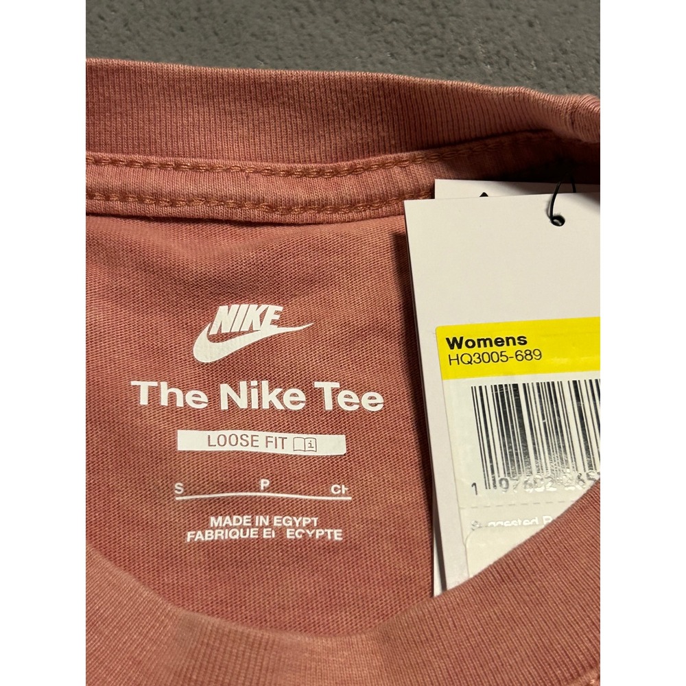 Nike Womens Just Do It Script Washed Pink T-Shirt HQ3005-689 Small - Picture 2 of 4